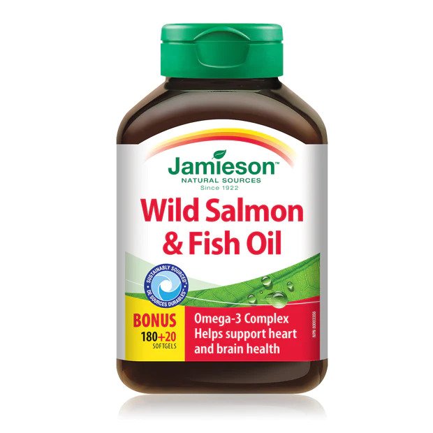 Jamieson Омега-3 комплекс OMEGA-3 COMPLEX | WILD SALMON & FISH OILS №180+20