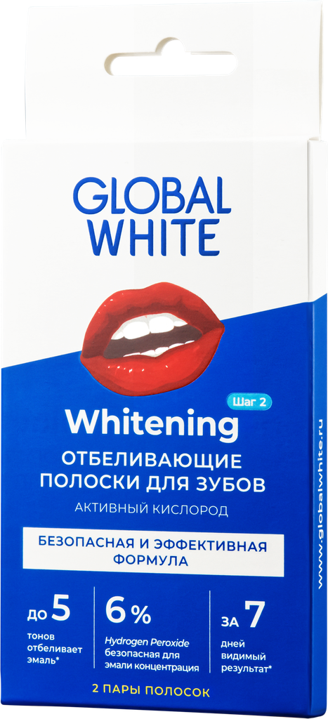 Global White Шүд цайруулах наалт №2 /Whitening strips/