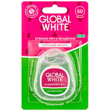 Global White Шүдний утас 50м Тарвас хлоргексидин