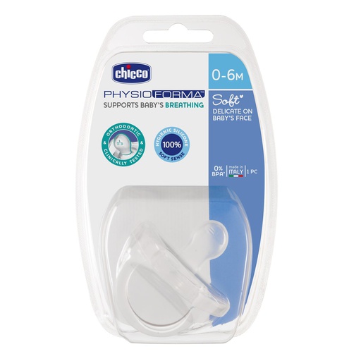 [700100] Chicco Соска силикон 0-6m №1 Physio soft Exclusive - ARTSANA S.p.A (IT)