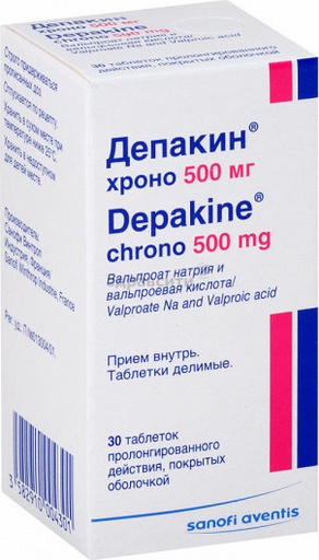 [102004] Депакин хроно 500мг №30 - Sanofi Aventis (IRL)