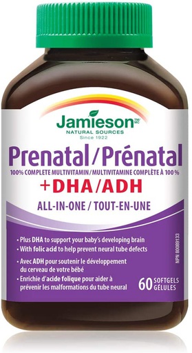 [200484] Jamieson 100% COMPLETE MULTIVITAMIN WITH DHA | PRENATAL №60 - Jamieson Laboratories Ltd (CAN)