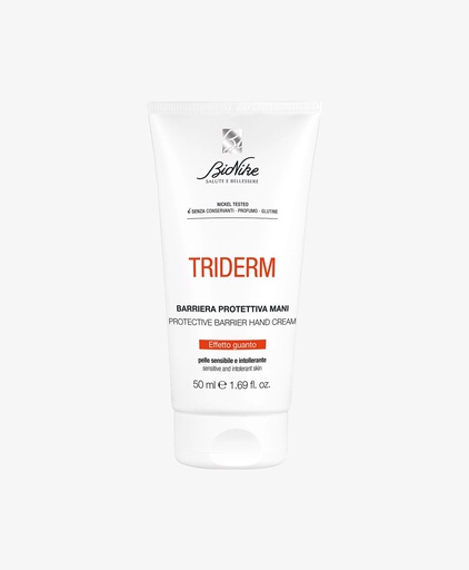 [502306] BioNike Triderm protective barrier hand cream bottle 50ml in display box 12pcs Exclusive - ICIM International S.r.l. (IT)