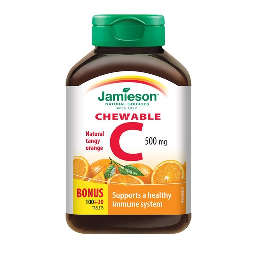 [200559] Jamieson Vit C 500mg chew-tangy orange №120 зажилдаг шахмал - Jamieson Laboratories Ltd (CAN)