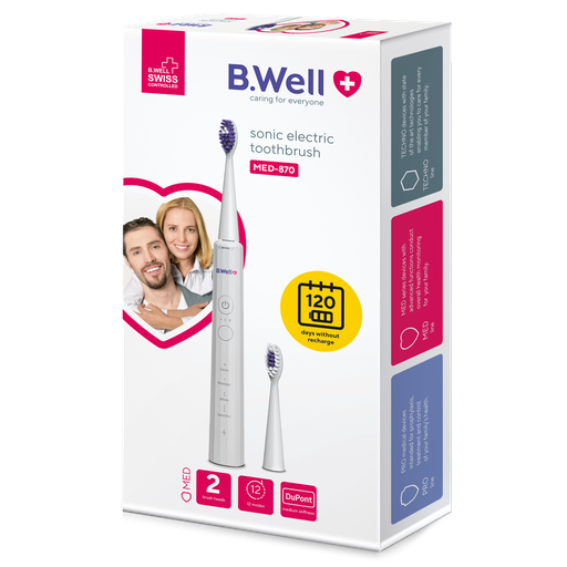 [301020] B.well Электрон шүдний сойз MED-870 цагаан Exclusive - B.Well Swiss AG (CHE)